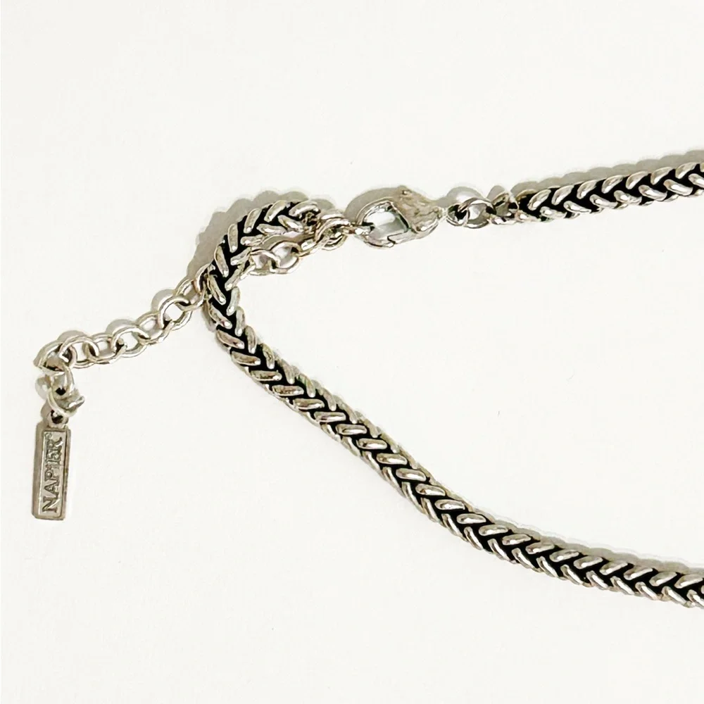 Napier Silver Necklace with Intricate Accents - Picture 9 of 14